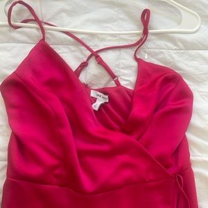 9 west size small pink satin long dress